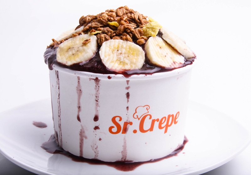 No mês de aniversário da Sr. Crepe, você é um convidado mais que especial! Qualquer Crepe salgado* + Crepe doce por R$17,50